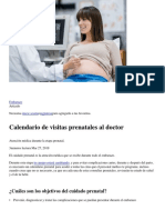 Calendario de Visitas Prenatales Al Doctor