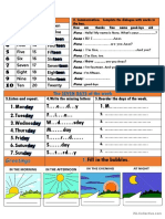 Learn numbers, days, classroom objects