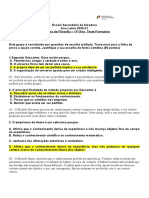 Teste Formativo - Descartes e David Hume