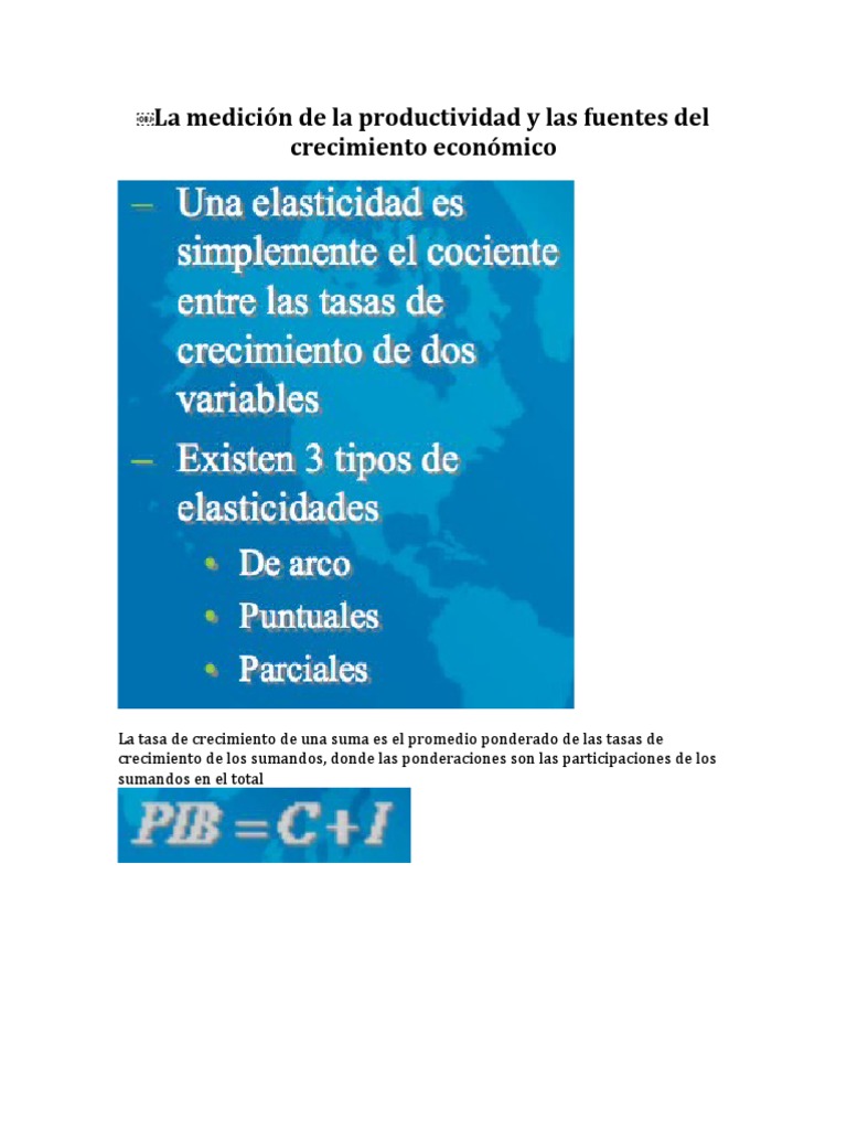 Productividad y Crecimiento Económico | PDF | Crecimiento económico ...