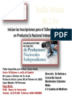 Taller de Como Ser Un Productor Nacional Independientye