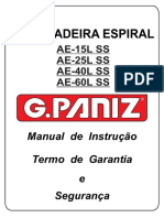 Amassadeira Espiral Manual de Instrução