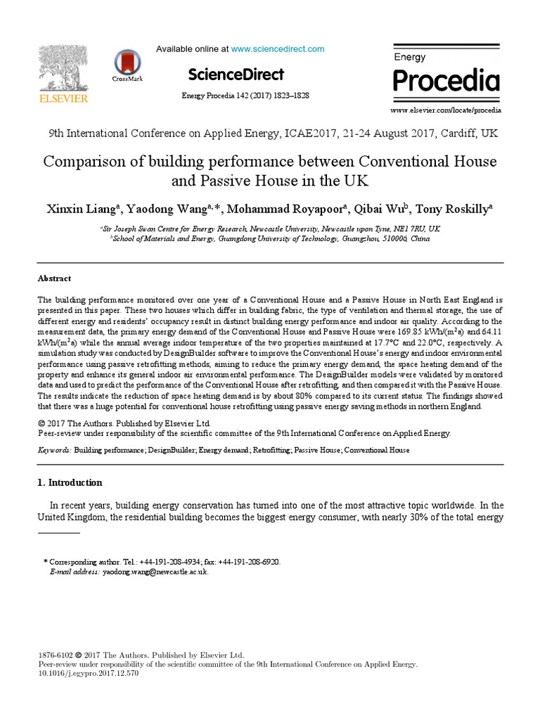 Comparison of Building Performance Between Conventional House and ...