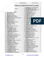 Yds İçi̇n Önemli̇ 250 Preposition Kullanimi