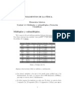 Notación científica y prefijos del SI para expresar cantidades muy grandes o pequeñas