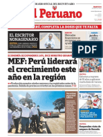 El Peruano: MEF: Perú Liderará El Crecimiento Este Año en La Región