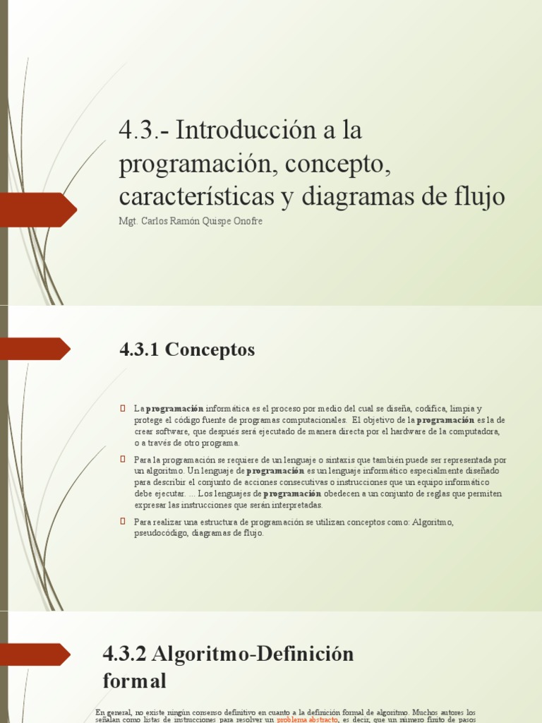 Conceptos de Algoritmo y Programación | PDF | Algoritmos | Programación ...