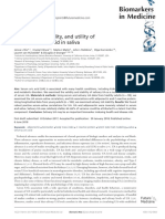 The Validity, Stability, and Utility of Measuring Uric Acid in Saliva