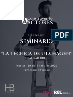 Info. Seminario La Técnica de Uta Hagen. 