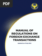 Manual of Regulations On Foreign Exchange Transactions