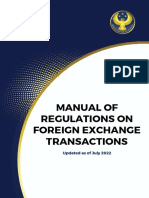 Manual of Regulations On Foreign Exchange Transactions