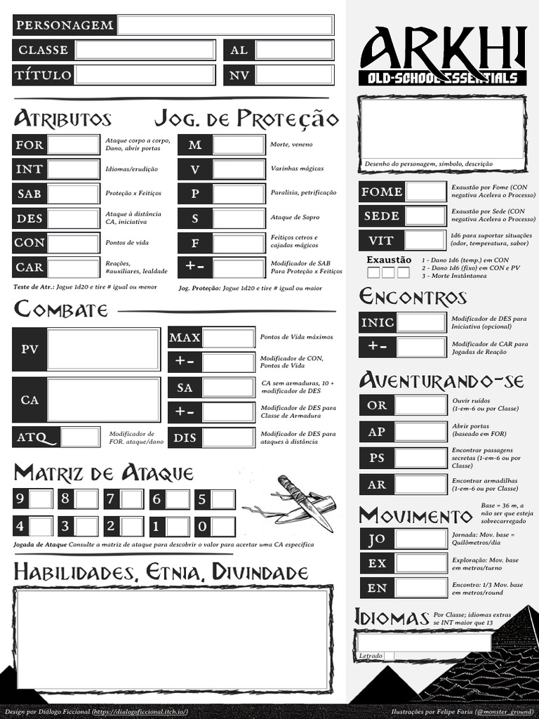 Ficha Arkhi Editavel v1.0 | PDF