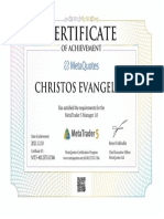 Metatrader 5 Manager Certificate