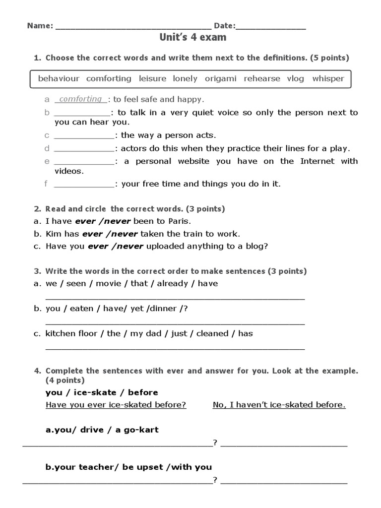 U4 Exam | PDF