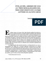 NAVARRO - Las Epistolas Del Abismo de Ugo Foscolo