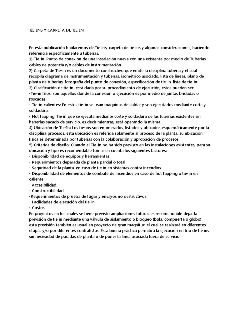 TieIns y Carpeta de TieIn PDF