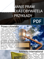 Łamanie Praw Człowieka I Obywatela - Prezentacja Na WOS