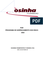 Programa de Gerenciamento de Riscos de empresa de transporte e turismo (PGR 2022