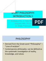 Sport Philosophy Pengantar II