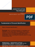 Personal Indentification Techniques
