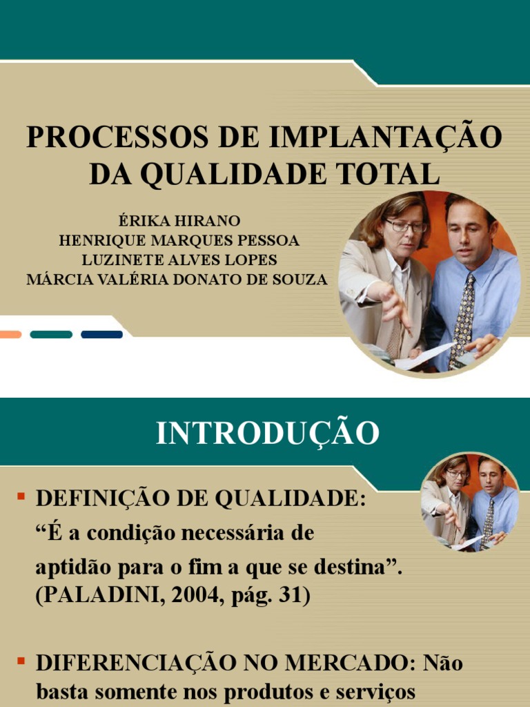 Processos de Implantação Da Qualidade Total-21!11!2011 | PDF | ISO 9000 ...