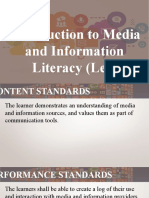SHS - MIL L01 - Introduction To Media and Information Literacy (Lec)