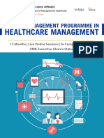 IIM Kozhikode Healthcare Management Programme