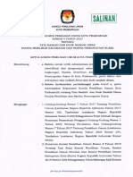 Salinan Keputusan Kpu Kota Prabumulih Nomor 4 Tahun 2023 Tentang Tata Naskah Dan Kode Dinas PPK Dan PPS