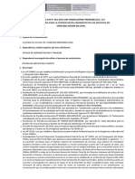 Convocatoria para La Contratación Administrativa de Servicios de