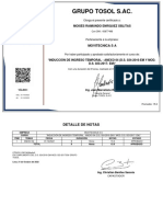 Certificado inducción temporal Grupo TOSOL