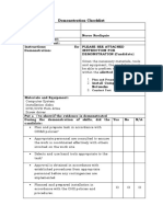 Demonstration Checklist