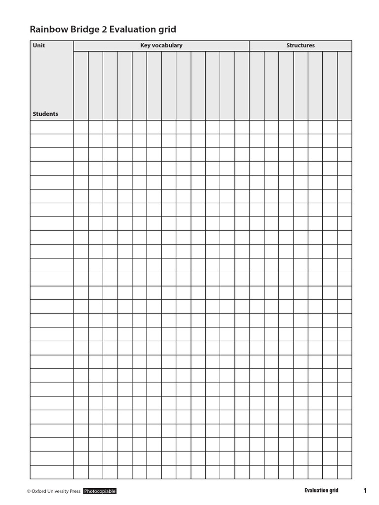 Rainbow Bridge 2 Evaluation Grids | PDF