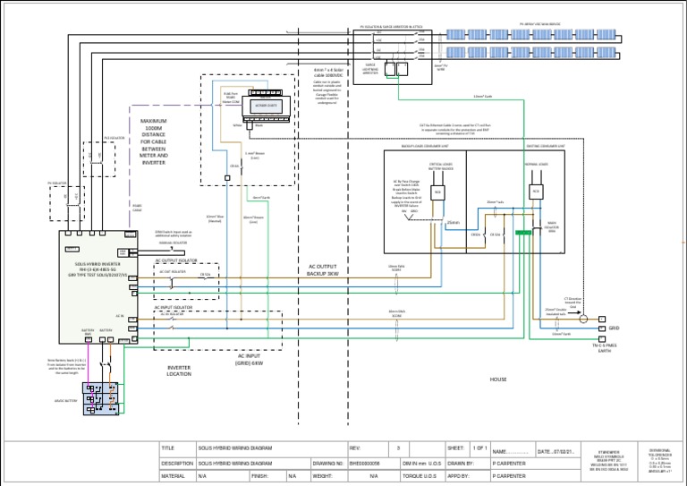 Solis Hybrid Inverter Wiring Diagram | PDF | Power Inverter ...