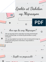 Epekto at Dahilan NG Migrasyon