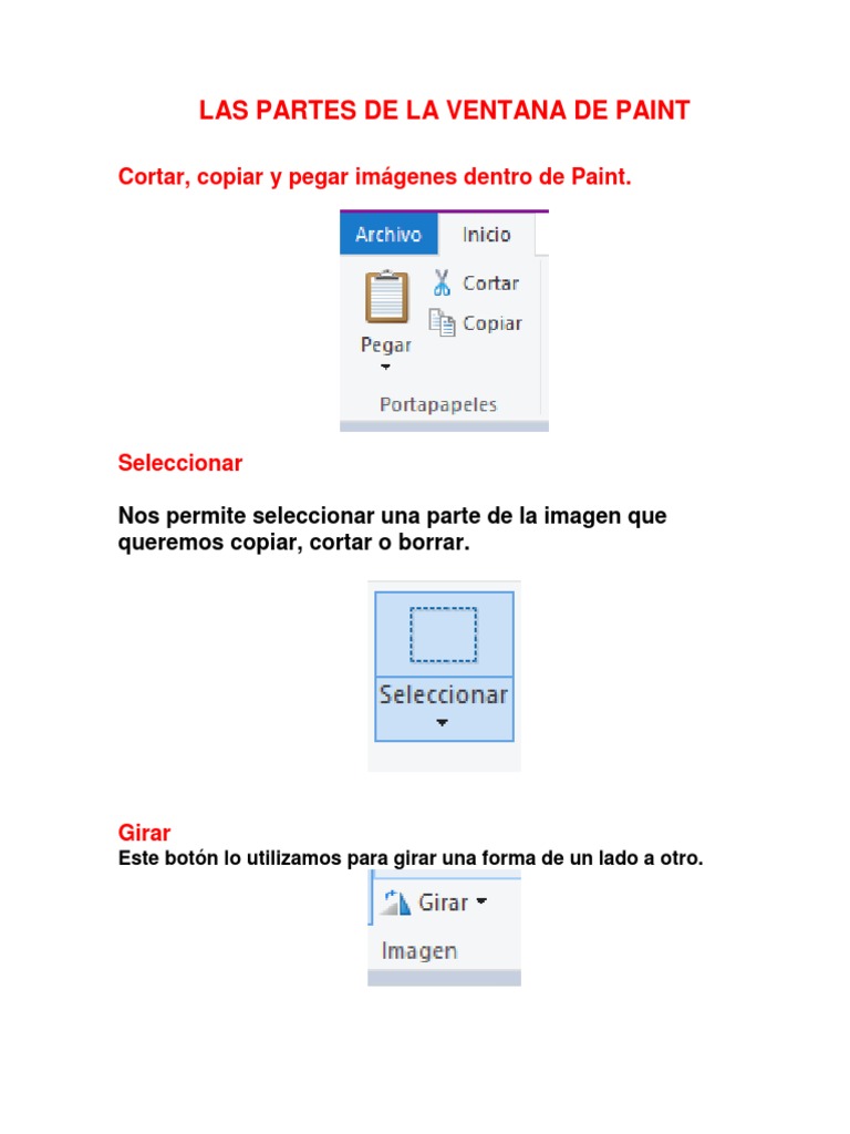 GUIA Las Partes de La Ventana de Paint PDF