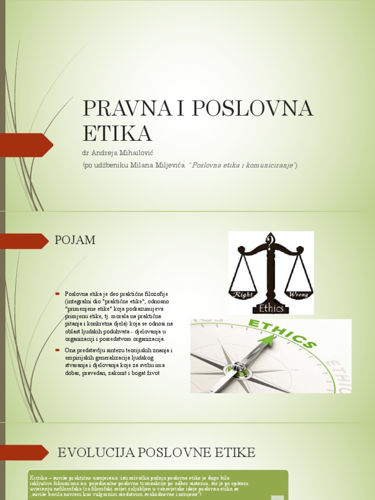 Pravna I Poslovna Etika I PDF