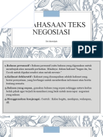 Kebahasaan Teks Negosiasi