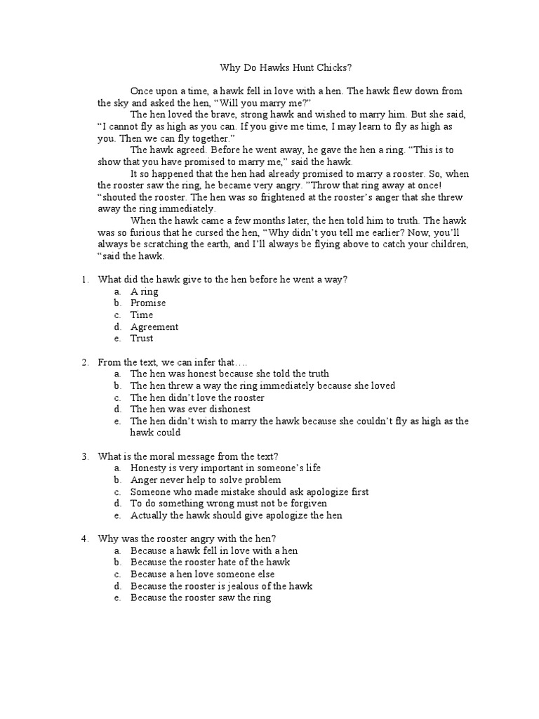 Why Do Hawks Hunt Chicks PDF