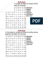 Sopa de Letras Regiones Naturales de Colombia