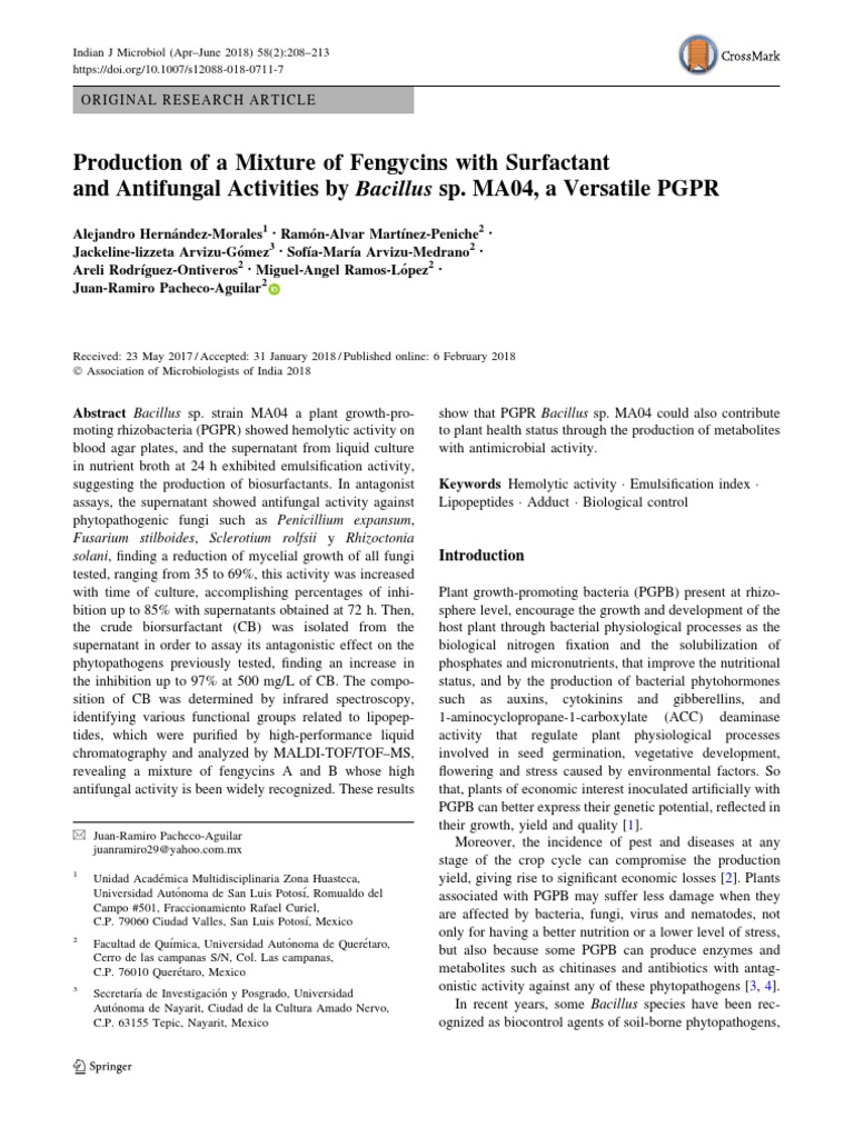 Indian journal of microbiology 2018 pdf growth medium bacteria