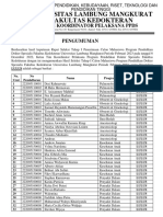 Pengumuman Tahap 1 Periode Feb 2023