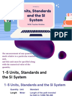 Units, Standards and The SI System