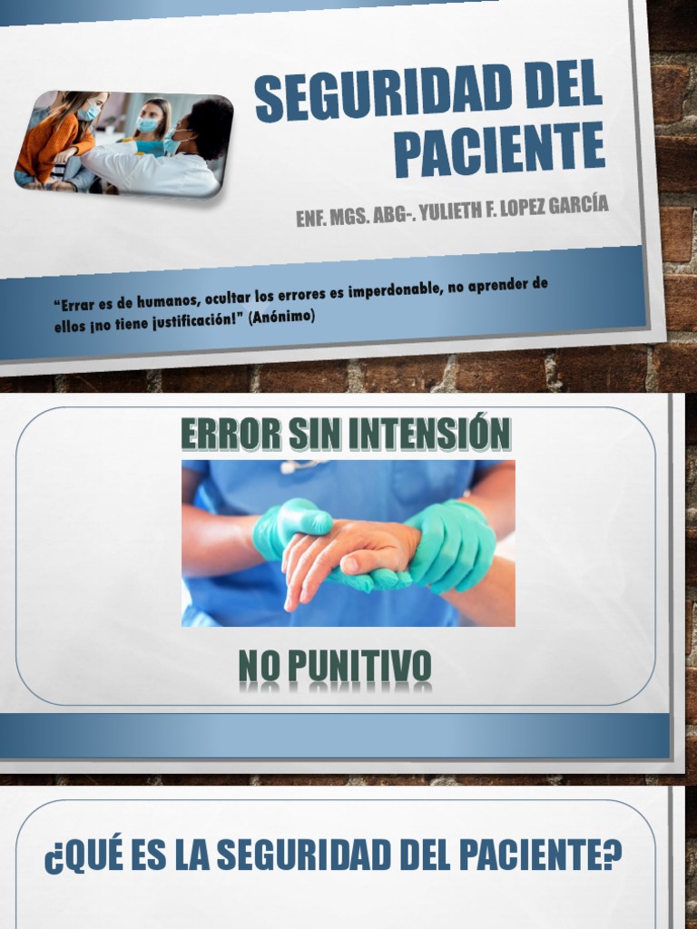 Historia y Principios de Seguridad del Paciente | PDF | Seguridad del ...