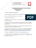 Recomendação de Conduta Quando Parceiro de Lactante Testa Positivo para Hiv e Lactante Testa Negativo