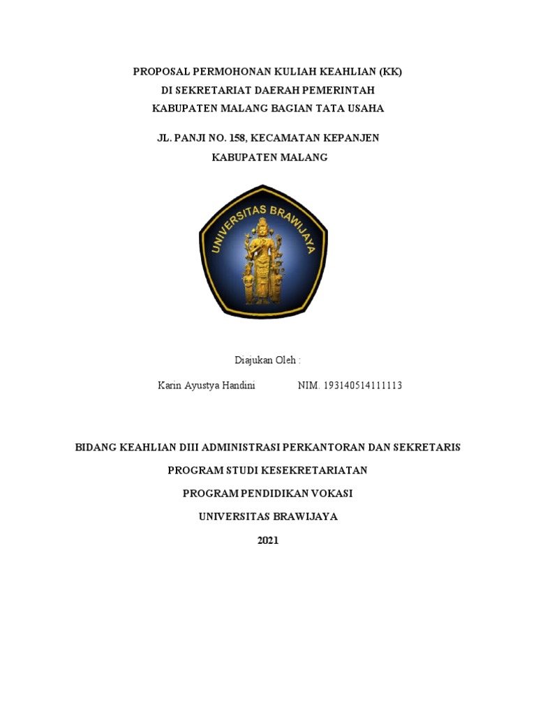 Proposal Kk-Karin Ayustya Handini - BLM Di TTD | PDF