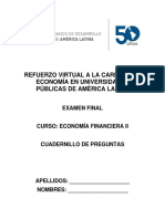 Examen Final EcoFinII 2021-0 CuadernillodePreguntas