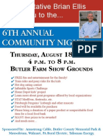 Ellis Community Night 2011 Flyer