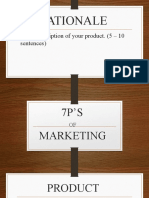 7Ps Marketing Rationale