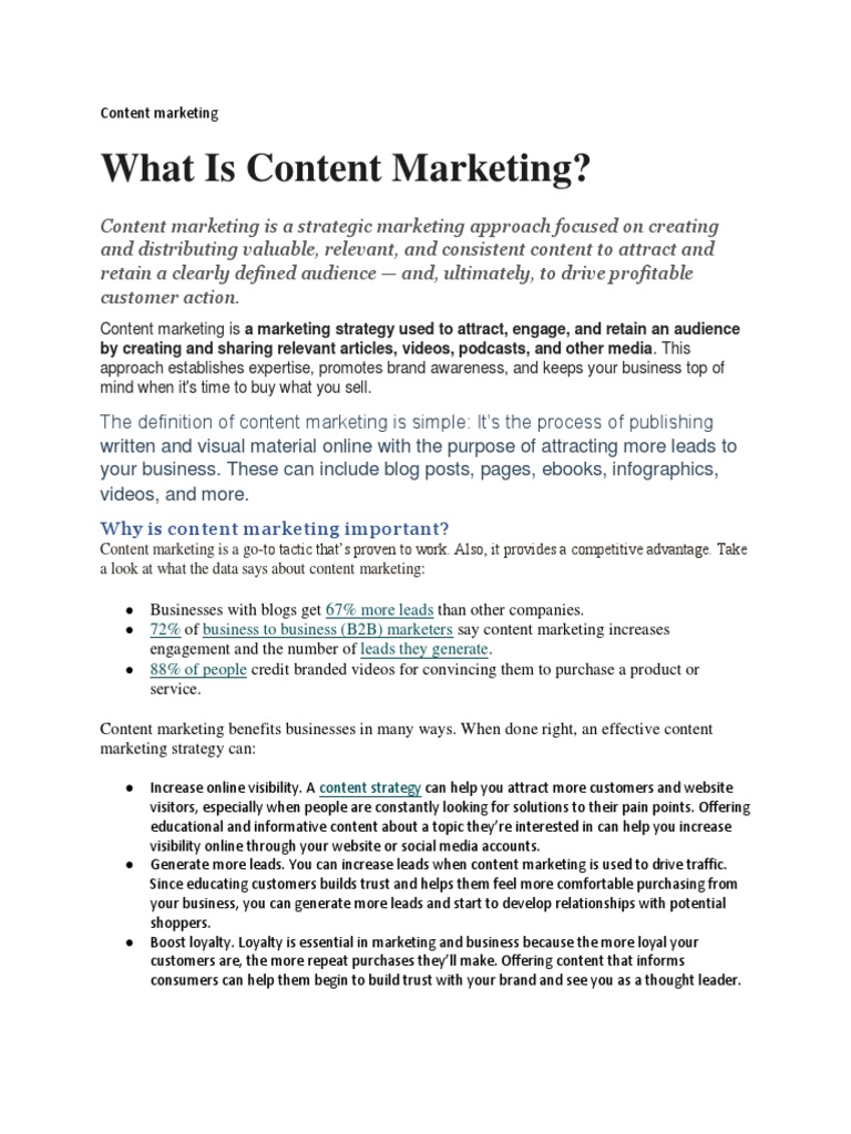 Content Marketing Pdf Pdf Marketing Target Audience