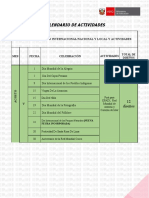 Actividades de Calendario Festivo Internacional